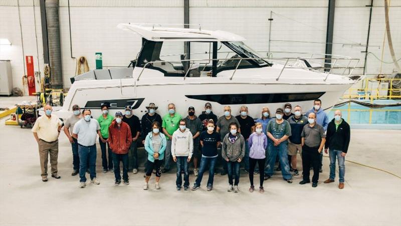 A big congratulations to our team in Cadillac for all their handwork and commitment to the building of the Jeanneau NC 895!  photo copyright Jeanneau America taken at 