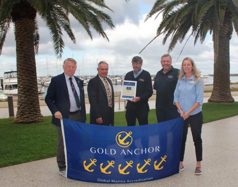 Wyndham Harbour: L to R. John Spragg, Vice President MIA Andrew Chapman, President MIA Allan Cayzer, General Manager Wyndham Harbour Scott Smith, General Manager Wyndham Harbour Judi Finn, Business Development Manager Wyndham Harbour - photo © Marina Industries Association