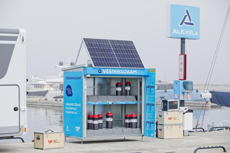 Smart Hydrogen cabinet installed at Kakumäe harbour photo copyright Taarini Atal taken at 
