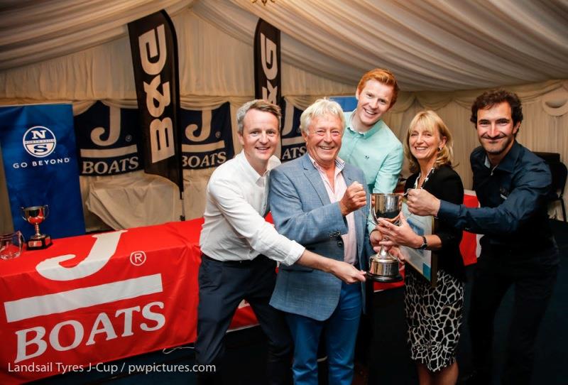 Landsail Tyres J-CUP 2020 Prizegiving ,winners photo copyright Paul Wyeth / pwpictures.com taken at Royal Southern Yacht Club