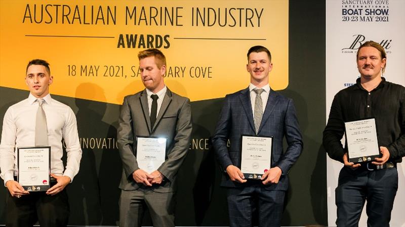 Apprentice finalists from left: Robert Smith - Superior Jetties; Robbie Beale - Aus Ships;  Aiden Barnes – Riviera; Nick Carden - Onboard Engineering - photo © AIMEX