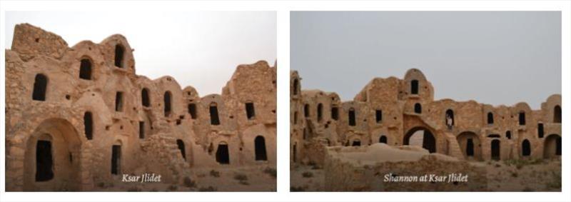 (left) Ksar Jlidet, (right) Shannon at Ksar Jlidet photo copyright SV Red Roo taken at 