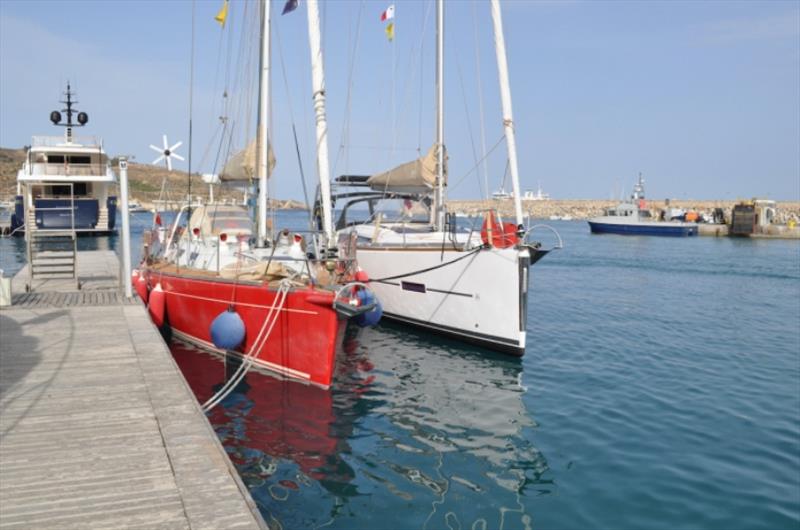 Red Roo and Caffe Latte tied to the dock at check in to Malta photo copyright SV Red Roo taken at 