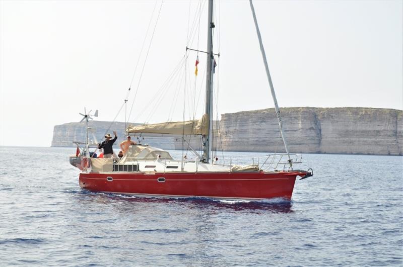 The Island of Gozo (Malta) in the background photo copyright SV Red Roo taken at 