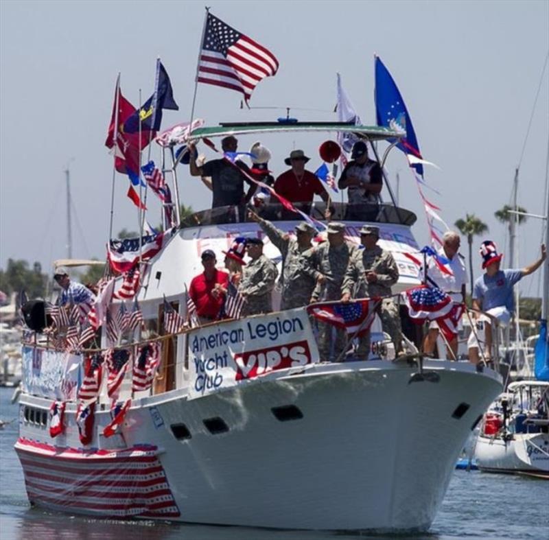 Old Glory Boat Parade photo copyright Newport Ocean Sailing Association taken at American Legion Yacht Club