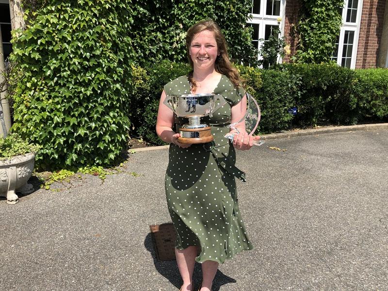 Dani Rowe RYA Yachtmaster of the Year with trophies photo copyright Royal Yachting Association taken at Royal Yachting Association