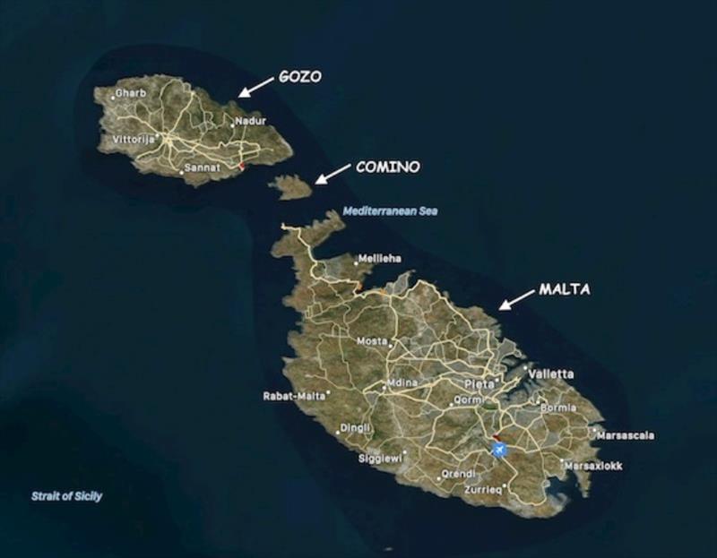 The 3 Islands that make up the Country of Malta photo copyright SV Red Roo taken at 