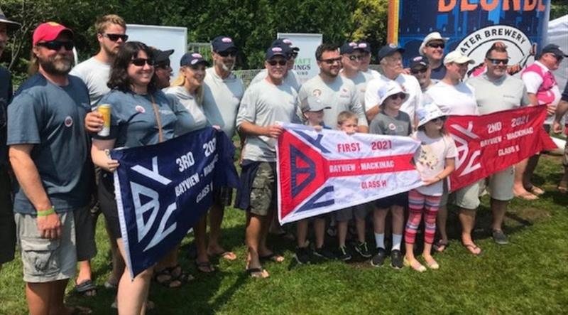 Bayview Mackinac Race 2021 podium photo copyright Dean Fitzpatrick taken at Bayview Yacht Club