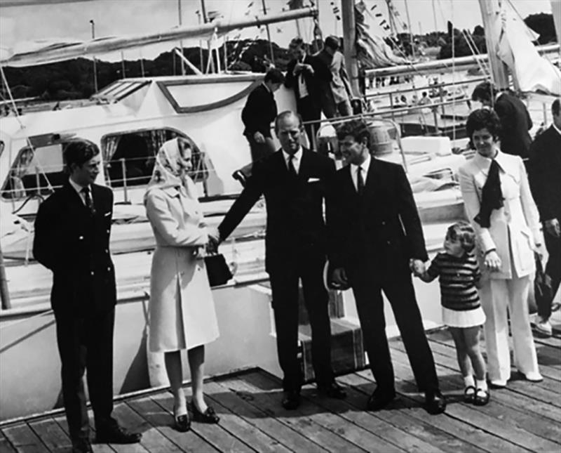 Royal Welcome. Prince Philip, the Duke of Edinburgh presents yachtsman Chay Blyth and his family to his daughter Princess Anne and Prince Charles at the Royal Southern Yacht Club shortly after Blyth had stepped ashore for the first time in 294 days. - photo © Chay Blyth Archive / PPL