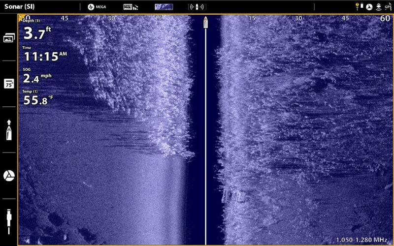 Sonar interpretation skills will help an angler to identify the best weeds for summer musky fishing. - photo © Shimano
