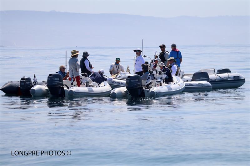 Umpires - Youth Match Racing Worlds 2021 photo copyright Mary Longpre, Longpre Photos taken at Balboa Yacht Club