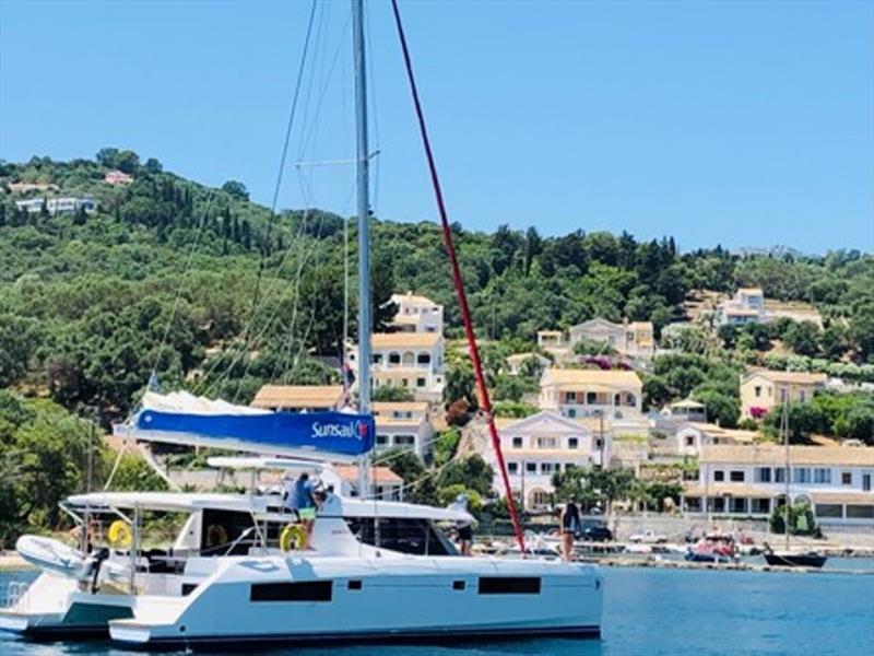 Lunch anchorage at Stefanos on Corfu - photo © Offshore Sailing School