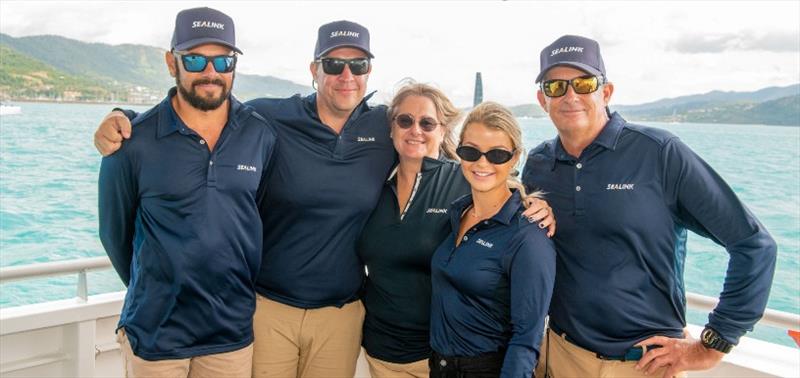 A group from SeaLink Ferries enjoyed a day of race-watching - 2021 Airlie Beach Race Week photo copyright Vampp Photography / ABRW taken at Whitsunday Sailing Club