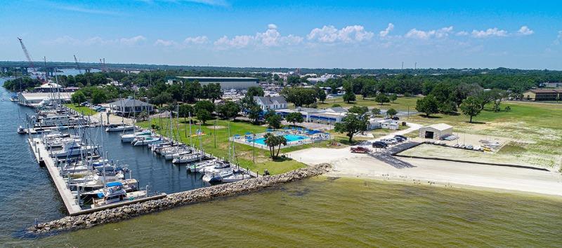 Pensacola Yacht Club sits on 22 acres where Bayou Chico flows into Pensacola Bay. Small boats launch from the 250 foot beach. Plenty of trailer space is available for boat storage between regattas. Pensacola YC is known as the South's Finest yacht club. - photo © Tim Ludvigsen / Pensacola Yacht Club