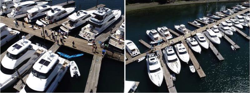 The fleet of Riviera motor yachts made an impressive site on the Roche Harbour Resort marina photo copyright Riviera Australia taken at 