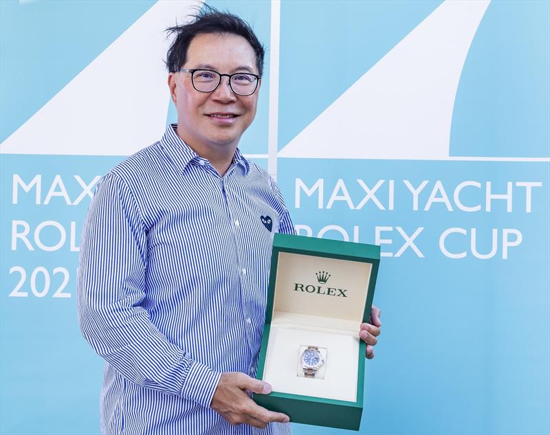 Terry Hui with his winner's Rolex timepiece - photo © ROLEX / Studio Borlenghi
