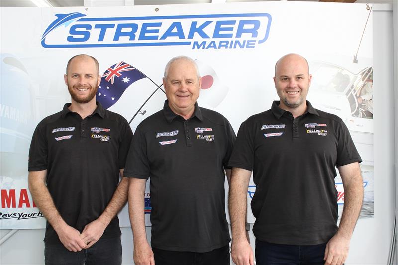 Streaker Marine's owners (l to R) Sean Savage, Paul Savage Snr and Paul Savage Jnr photo copyright Paul Wilson taken at 