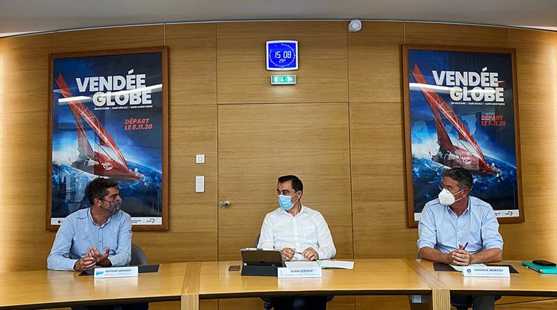 Antoine Mermod, Alain Leboeuf, Yannick Moreau at the Vendée Arctique - Les Sables d'Olonne presentation - photo © SAEM Vendée