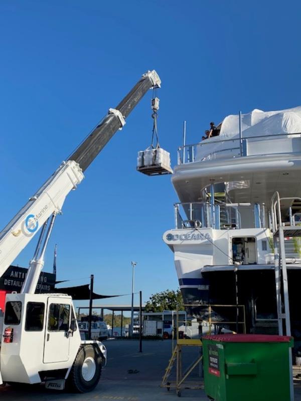 Replacing the teak onboard MY Oceana photo copyright ATL Composites taken at 