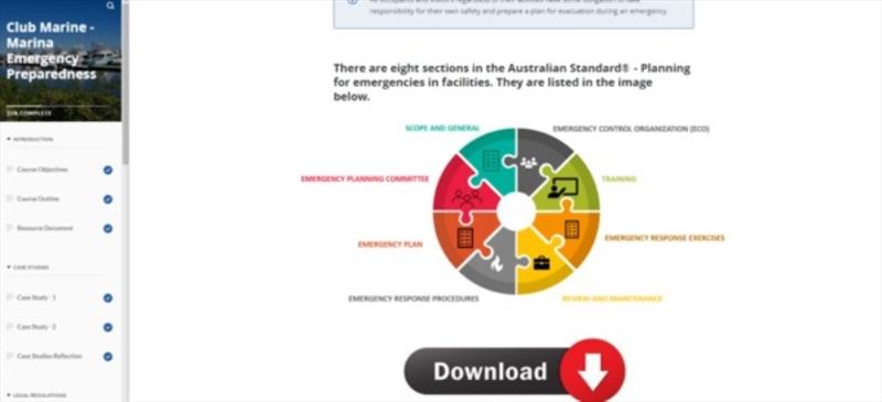 Part A - Self Paced learning course example photo copyright Marina Industries Association taken at 