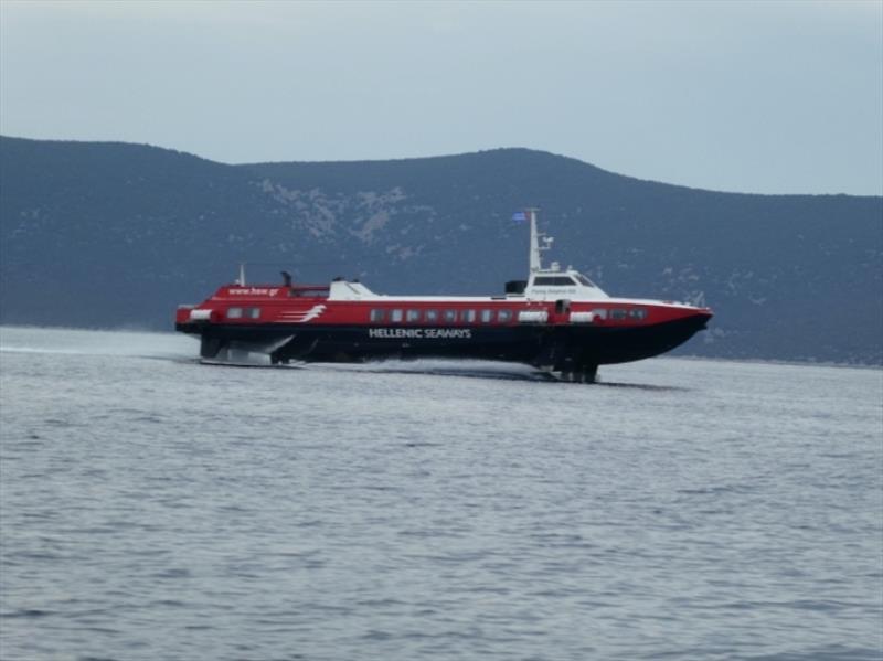 The Hydrofoil Ferry back to our anchorage photo copyright Red Roo taken at 