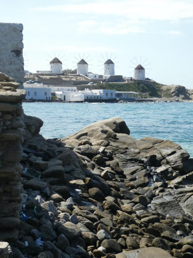 Mykonos's famous windmills photo copyright Red Roo taken at 