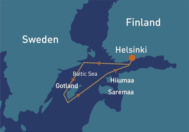 The course for the new RORC Baltic Sea Race starting on 21st July 2022 photo copyright RORC taken at Royal Ocean Racing Club