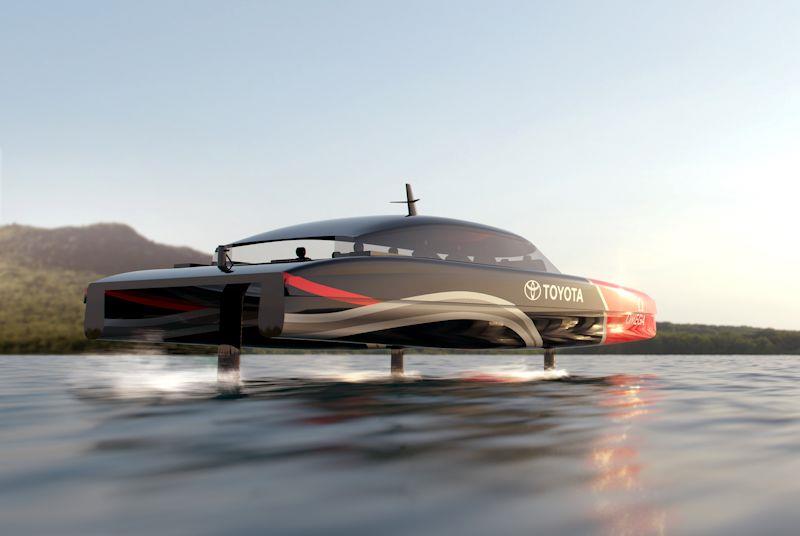 Prototype hydrogen-powered foiling chase boat for the 37th America's Cup - photo © Emirates Team New Zealand