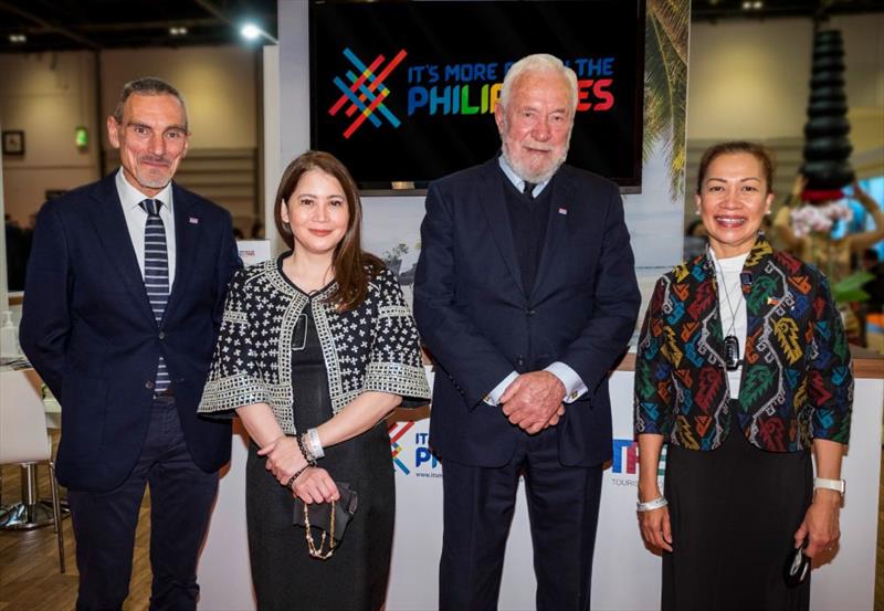 William Ward OBE and Sir Robin Knox-Johnston recently met with Secretary Bernadette Romulo-Puyat, Philippines Department of Tourism and Atty. Maria Anthonette C. Velasco-Allones, Chief Operating Officer of the Tourism Promotions Board Philippines - photo © Clipper Race