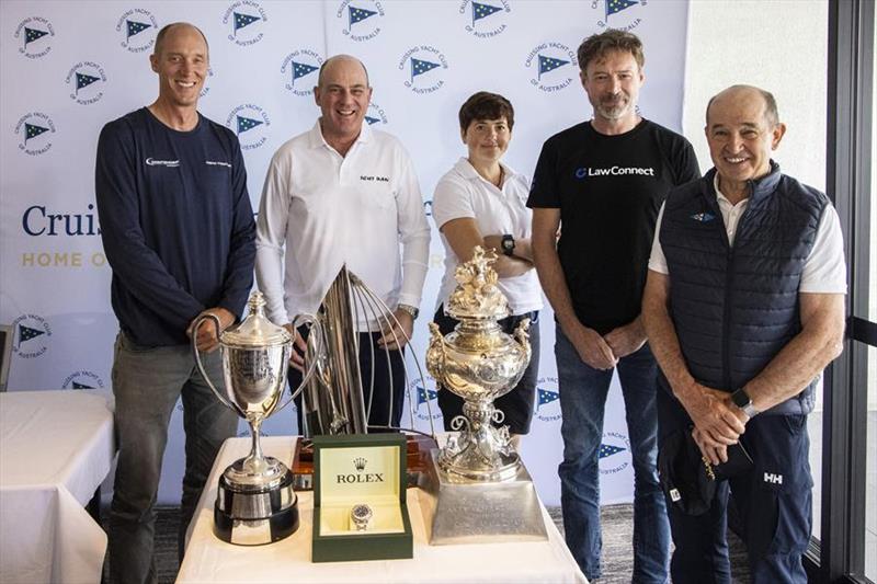 (L-R) Jules Hall, Matt Allen AM, Jen Linkova, Christian Beck and David Griffith AM photo copyright Andrea Francolini taken at Cruising Yacht Club of Australia