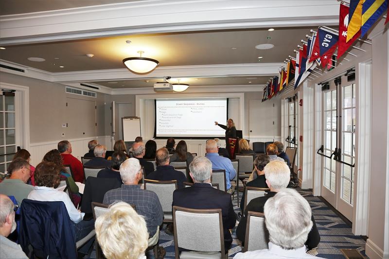 Former U.S. Sailing President Cory Sertl served as the keynote speaker for the 2019 AYC Race Officials Symposium photo copyright Annapolis Yacht Club taken at Annapolis Yacht Club