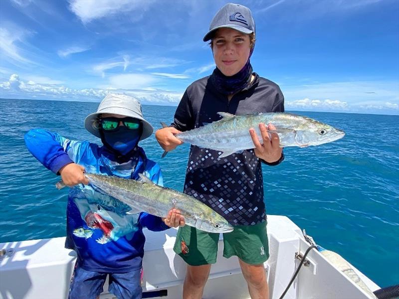 A couple of schoolies to keep the young lads happy. Pic: Hervey Bay Fly & Sprtfishing photo copyright Fisho's Tackle World taken at 