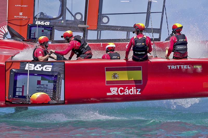 Spain SailGP Team in action during a practice session. - photo © Dani Devine for SailGP