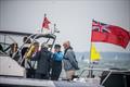 HRH The Princess Royal watches the dinghy sailing at RLymYC's Centenary Regatta Day with Commodore Phil Lawrence, Rear Commodore Sailing Jenny Wilson and the The Hon. Dame Shân Legge-Bourke © Sportography