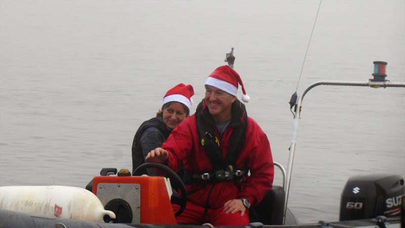 Festive rescue team during the Hunt Cup 2021 at Lymington Town Sailing Club - photo © Richard Russell, Sue Markham & Abbey Knightly-Hanson