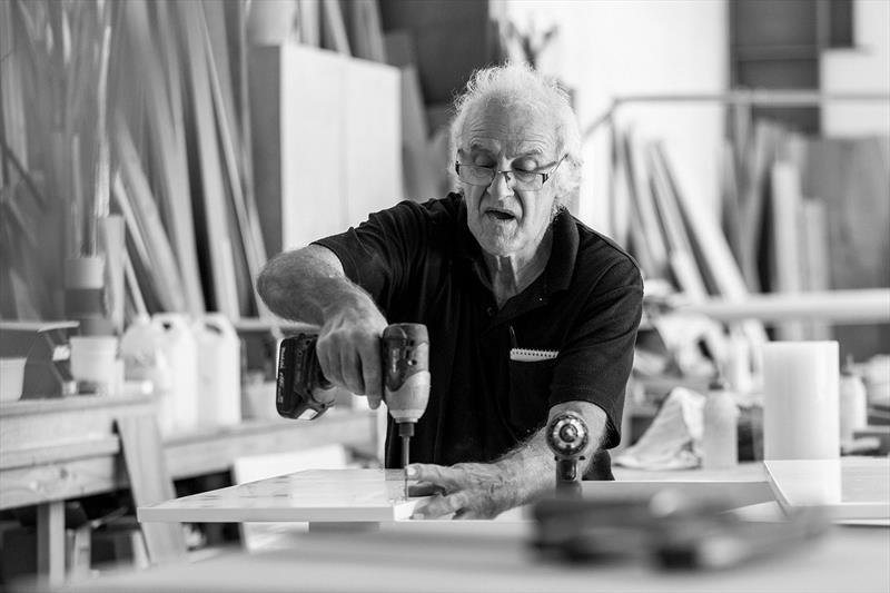 Peter Ferrari has been a dedicated Maritimo employee for many years. His experience and mentoring of younger staffers is invaluable. photo copyright Darren Gill taken at 