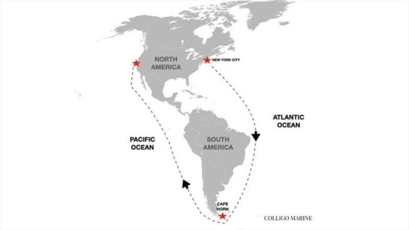 Route map - photo © Colligo Marine