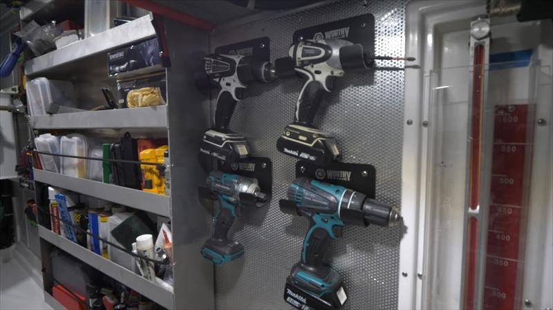 Nordhavn Quick Clips: N55 Red Rover tool storage photo copyright Nordhavn Yachts taken at 