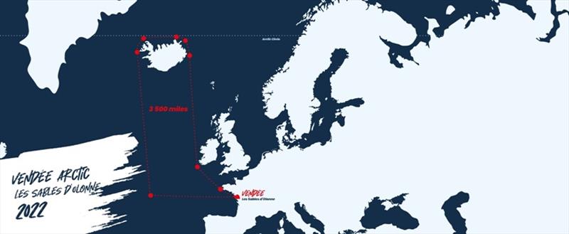 Course Map for the Vendée Arctique - Les Sables d'Olonne 2022 - photo © Vendée Globe