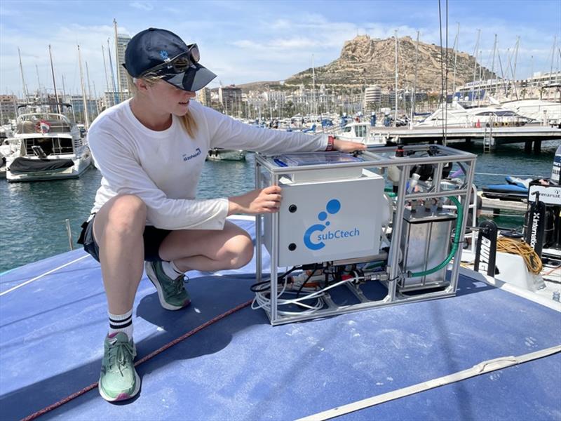 AkzoNobel Ocean Racing gets ready to install science equipment in Alicante, Spain, for The Ocean Race Europe. - photo © Rosalin Kuiper / Akzonobel Ocean Racing