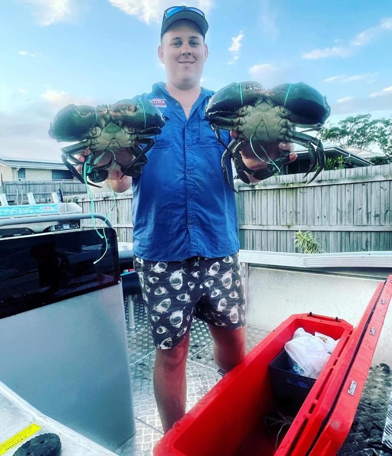A couple of solid muddies, check out the claws on them! photo copyright Fisho's Tackle World taken at 