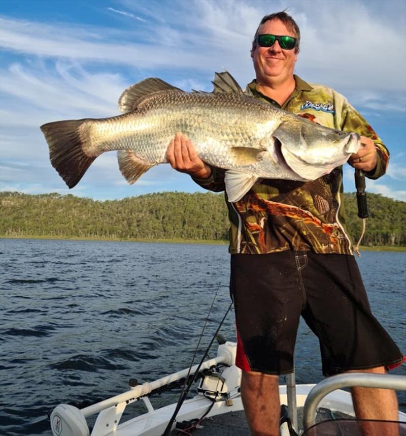 Rob with a nice Monduran barra that went 102cm photo copyright Fisho's Tackle World taken at 