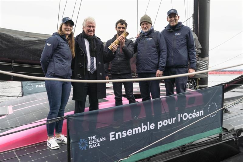The Relay 4 Nature Baton arrives in Brest, France - photo © Austin Wong / The Ocean Race
