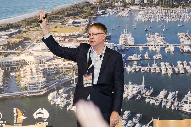 Peter Munckton, Chief Economist, Bank of Queensland presenting at ASMEX 2021.  - photo © Sheree Burke