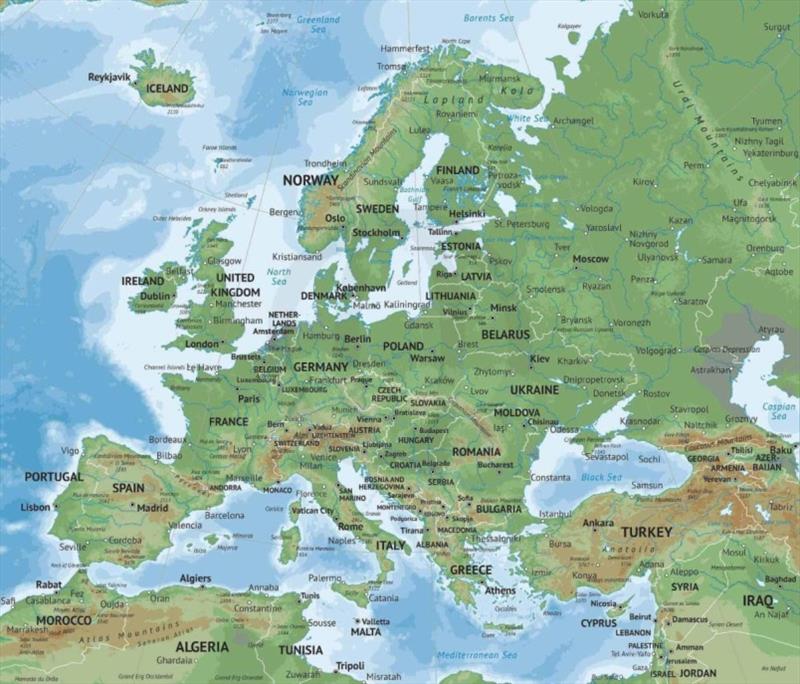 Europe Map photo copyright Noonsite taken at 