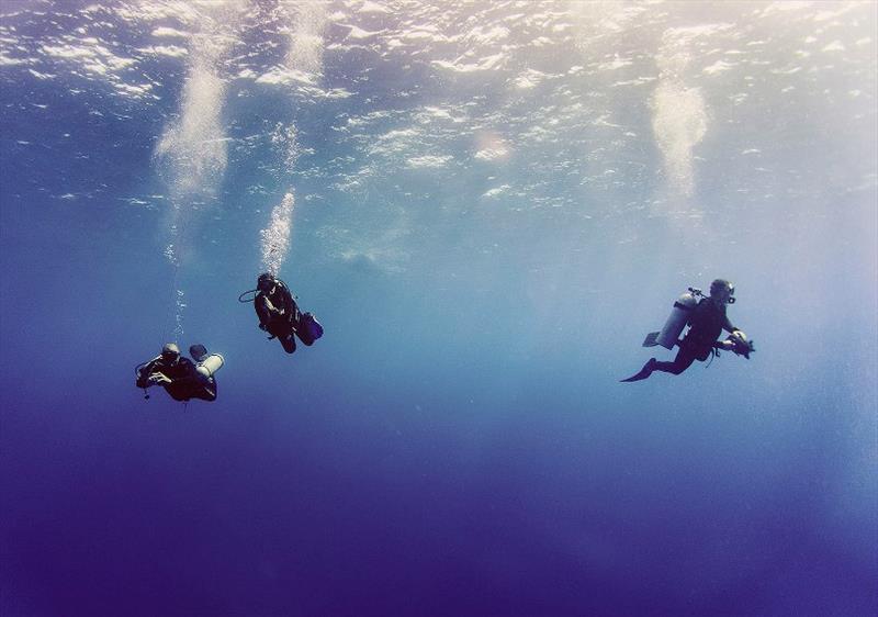 Grey Wolf crew swimming - photo © West Nautical