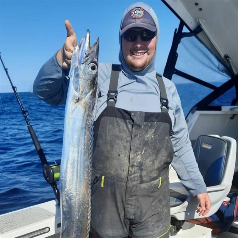 Angus with a frostfish photo copyright Spot On Fishing Hobart taken at 