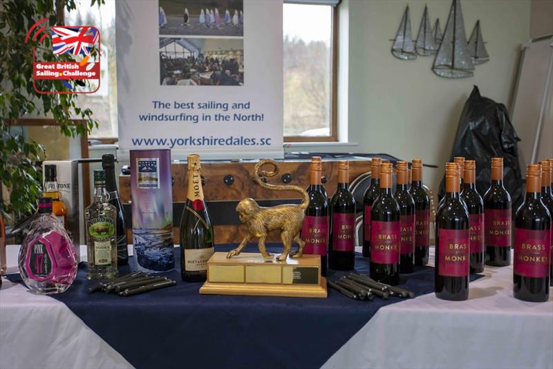 Yorkshire Dales Brass Monkey 2022 prize giving photo copyright Tim Olin / www.olinphoto.co.uk taken at Yorkshire Dales Sailing Club