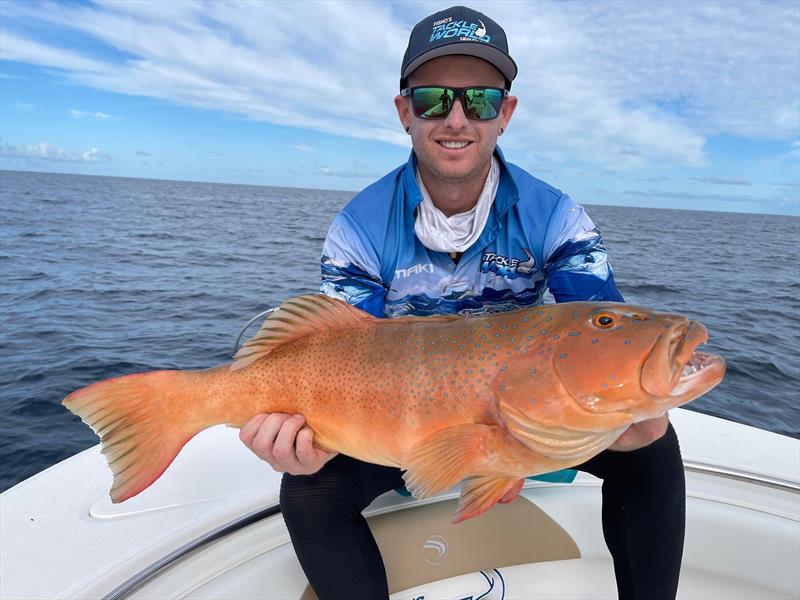 Joey went for a run to the Gutters with Dane and Logan and pinned the trout of the day. He's expecting a sponsorship deal from Lorna Jane any minute now, nice tights mate! photo copyright Fisho's Tackle World taken at 
