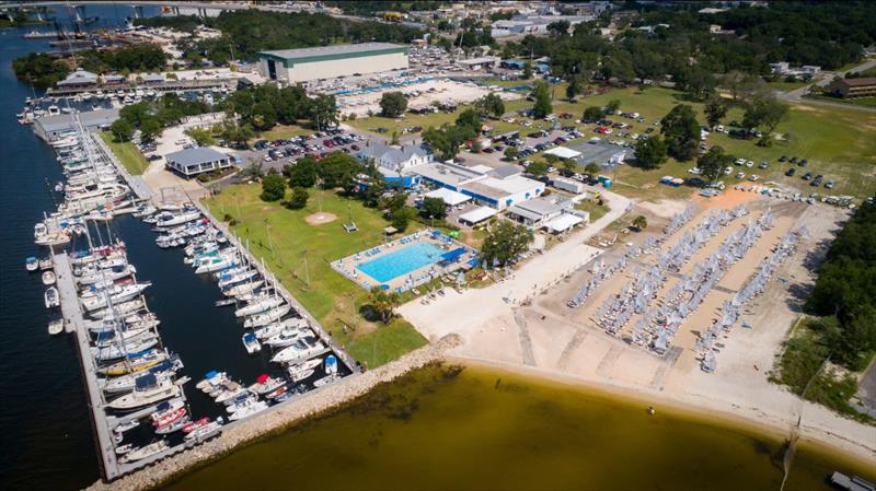 Pensacola Yacht Club sits on 22 acres where Bayou Chico flows into Pensacola Bay. Small boats ike these 301 Optis, launch from the 250 foot beach. Plenty of trailer space is available for boat storage between regattas. Pensacola YC is known as the South's photo copyright Barnes&Co / Pensacola YC taken at Pensacola Yacht Club